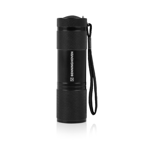 Taschenlampe, schwarz, "BENNINGHOVEN"