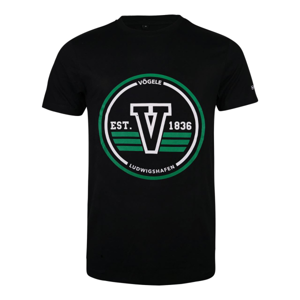 T-Shirt "VÖGELE", schwarz, (Herren)